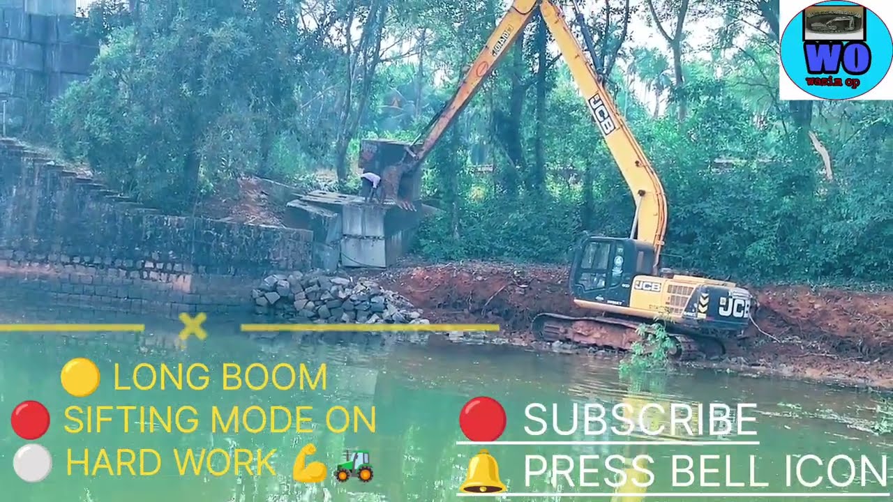 🚜🔥 JCB LONG BOOM 245 BOULDER SIFTING | HEAVY EXCAVATOR WORK