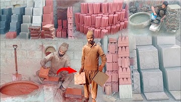 Tuff Tiles Making With Beautiful Design|How To Make Paver Blocks|Concrete Tuff Tiles Making Process