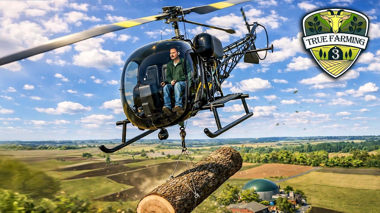 Unsere zweite Flugstunde 🚁🌲 Helikopter-Holztransport | True Farming 3 #78 | LS25