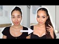 DIY GLOW UP WITH ME ✨ - (Nails, Ponytail, Makeup for hooded eyes  &amp; acne prone skin)