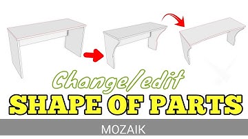 MZ09 How to change the shape of parts in mozaik | VIRTUCADD #mozaikDesign #mozaikLearning #mozaik