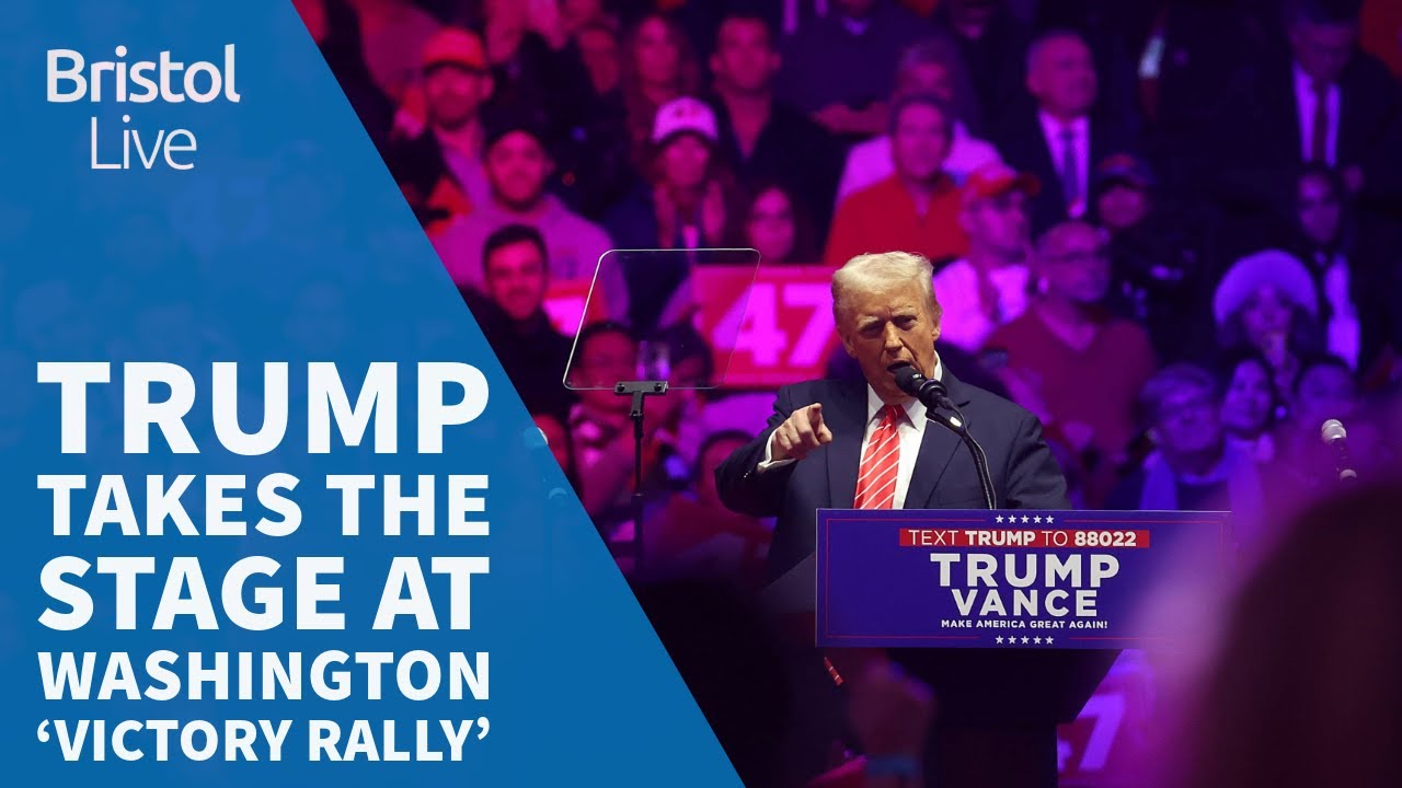 Trump takes the stage at Washington ‘victory rally’ - YouTube