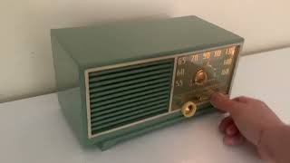 Sagebush Green 1953 Philco Transitone Model 53-562 AM Vacuum Tube Radio Sounds Great!