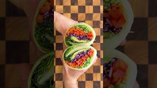 GIANT summer roll💚 full recipe pinned in comments. #sivanskitchen #easy #summer #summerrolls #easy