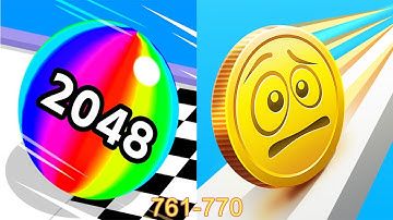 Ball Run 2048 VS Coin Rush Android iOS Mobile Gameplay Walkthrough (Level 761-770)