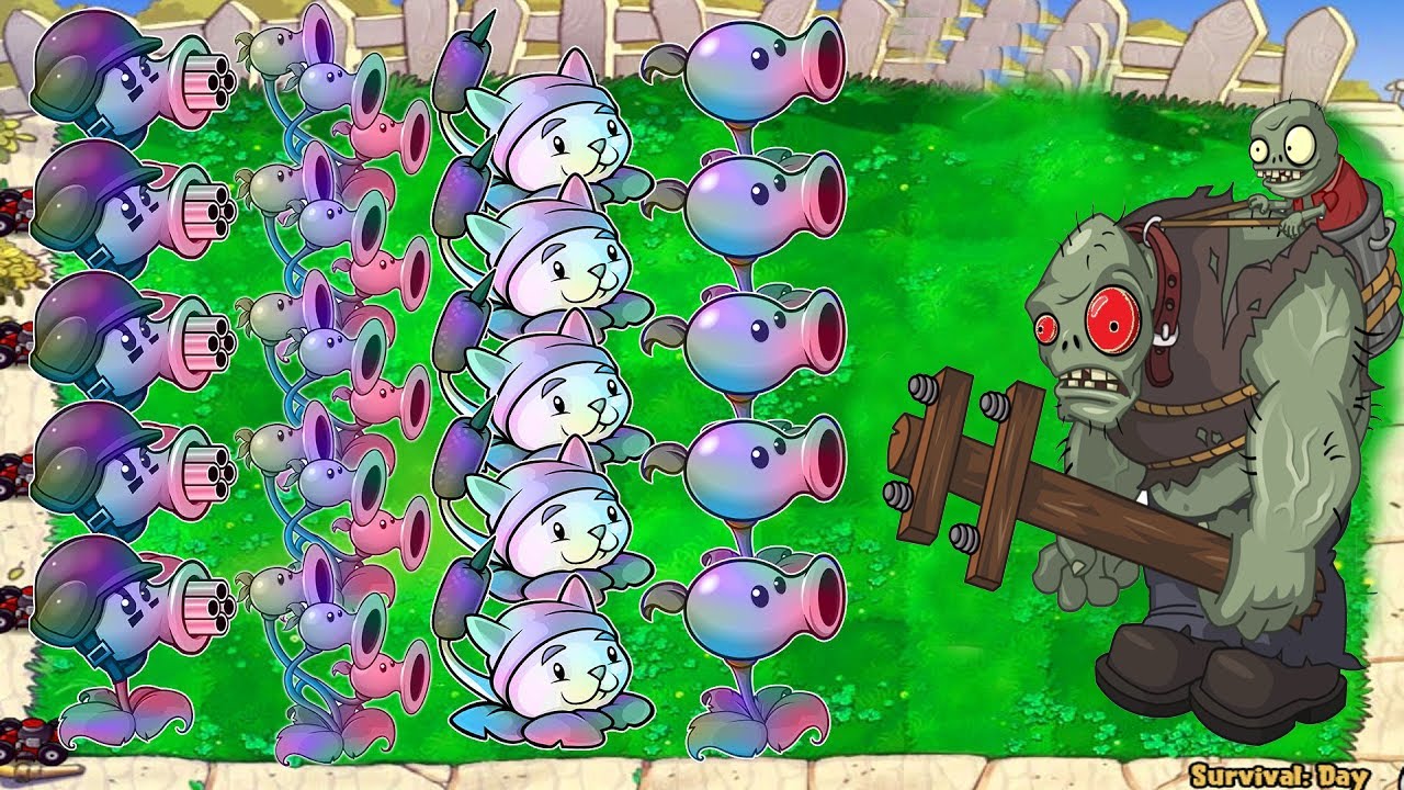 Hypno Team plants vs Giga Gargantuar vs Dr Zomboss plants vs Zombies ...