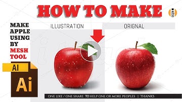 make apple using by mesh tool  in illustrator | i teach vids