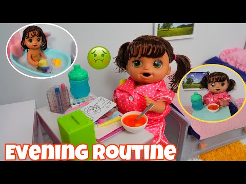 Baby Alive doll Ayla's Evening Routine feeding doll soup baby alive doll videos