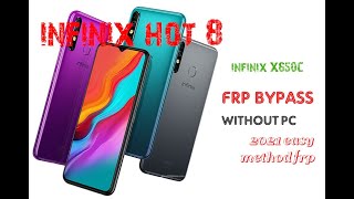 infinix hot 8 || infinix x650c || FRP Bypass 100% success Without PC