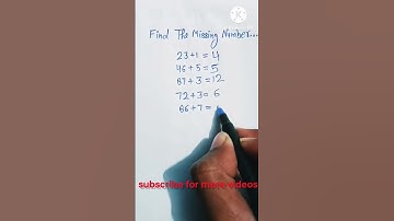 find the Missing number ,short video, IQ test , #shorts #mathspuzzle