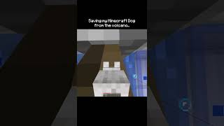 Saving my minecraft dog from the volcano #minecraft