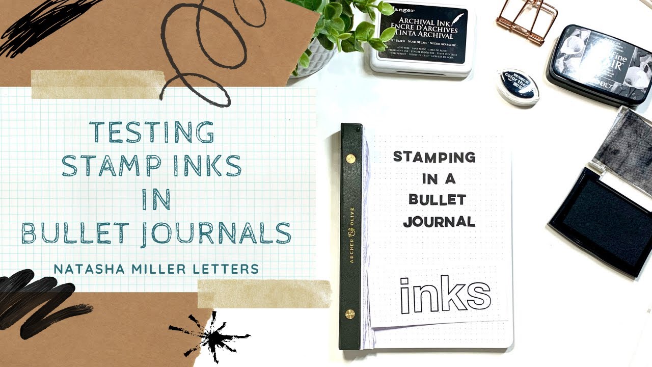 Testing Stamp Inks in Bullet Journals 