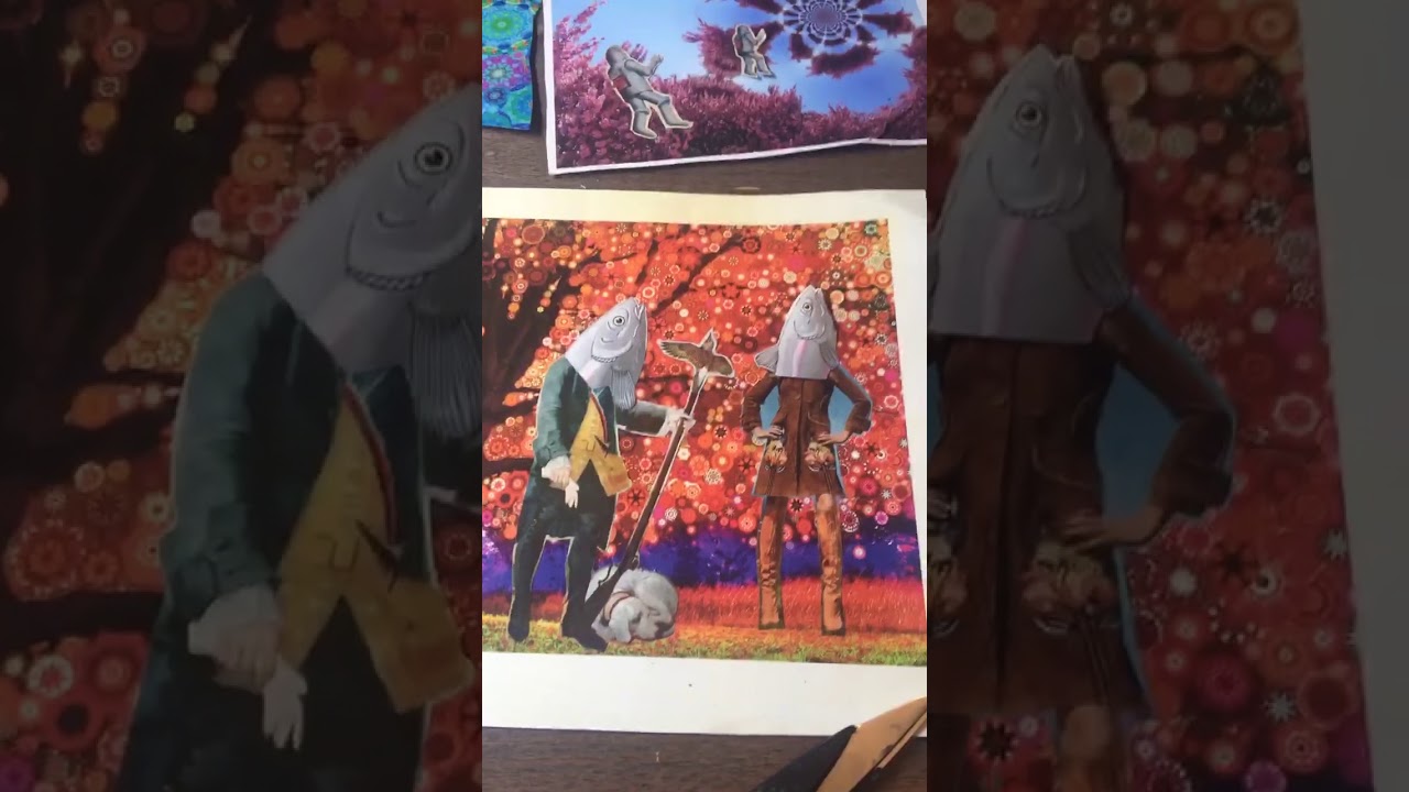 Visionary Artist LARRY CARLSON working on artwork