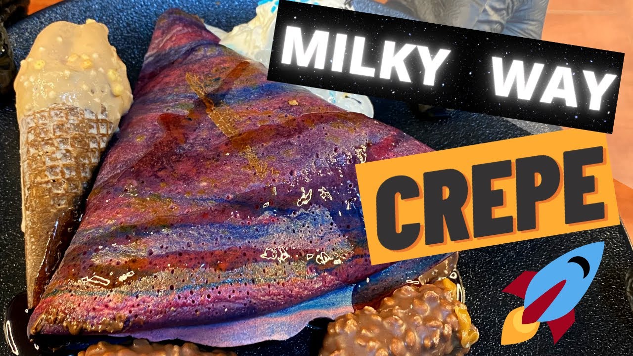 MILKYWAY CREPE - TIME TO FLY INTO SPACE!! (with mini ice cream)