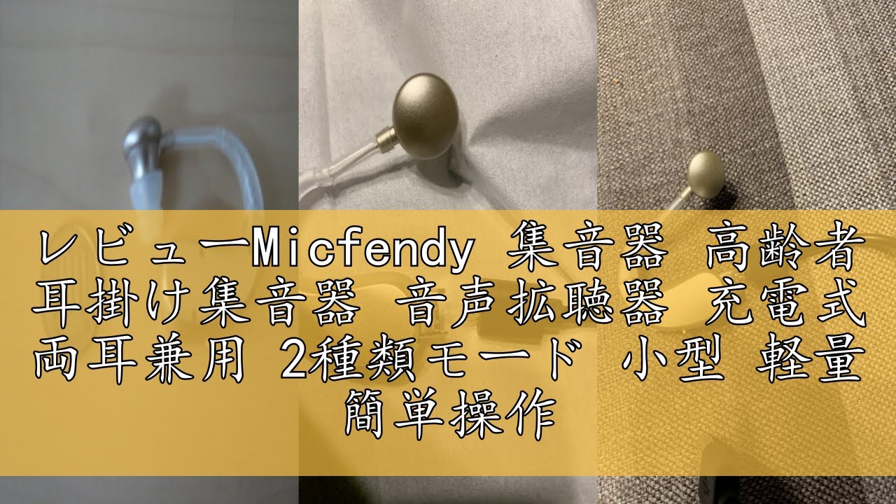 レビューMicfendy 集音器 高齢者 耳掛け集音器 音声拡聴器 充電式 両耳