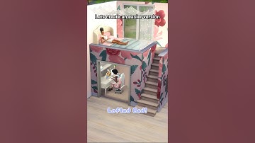Easy Loft bed Idea | No CC | Sims 4 #sims4 #ad