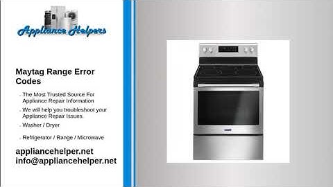 Maytag Range Error Codes