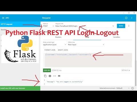 Python Flask REST API Login Logout