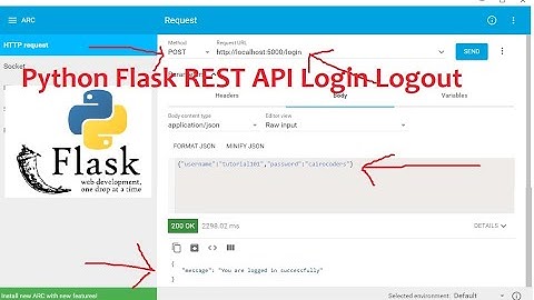 Python Flask REST API Login Logout