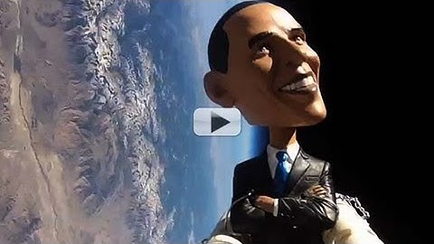 Barack O-Bobblehead Flies To Edge Of Space | Video
