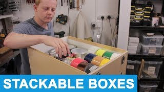 Woodworking: Wooden Stackable Storage Boxes