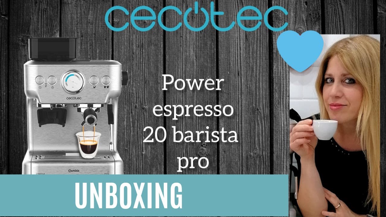 Unboxing macchina del caffè cecotec power espresso 20 barista pro con caffè  e cappuccino come al bar 