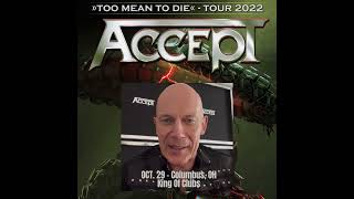 Accept @ Columbus, Oh On Oct. 29