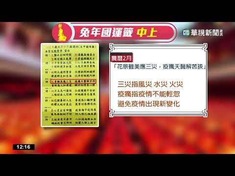 最早國運籤出爐「中上籤」 農曆2月小心2事｜華視新聞 20230113