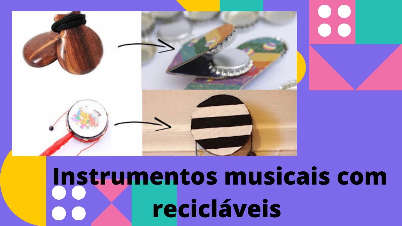 Como fazer Instrumento musical com tampas. - YouTube