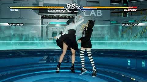 Dead or Alive 6 Tamaki vs Marie Rose CPU vs CPU AI vs AI (hardest level 8)
