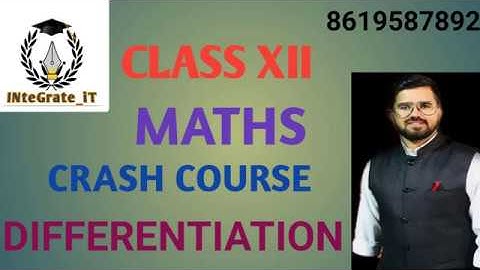 R.B.S.E Class XII Mathematics : Lec 02 Differentiation by JD Sir