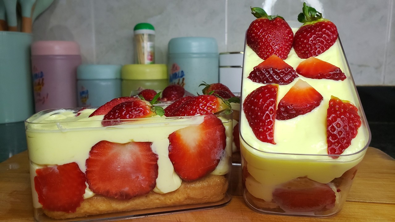 جبتلكم وحد التحلية بالفراولة 🍓 مكانش كيفها نكهات مختلفة و قمة في البنة لسهرات رمضان