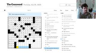 Can I solve this Crossword while HANGRY? | NYT Crossword Thu 7/30
