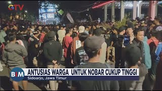 Warga Antusias Nobar Timnas Indonesia di Alun-Alun Sidoarjo Rebut Tiket Olimpiade 2024 - BIM 02/05