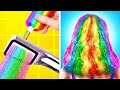 🤓FROM NERD TO POPULAR 🌈 Rainbow Makeover with Gadgets from TikTok 💖 Girly Story by 123GO! TRENDS