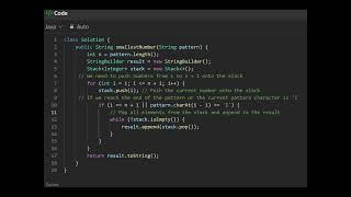 2375 Construct Smallest Number From DI String