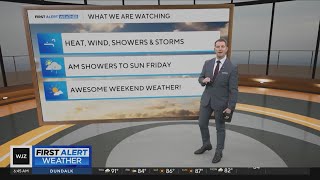 Storm threat Thursday, refreshing Friday in Maryland