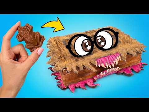 WOW! We Made a Candy Holder That Looks Like a Monster Book! 👹🍬📚