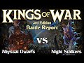 Abyssal Dwarfs vs Night Stalkers King of War 3rd Edition Battle Report - Demo Game