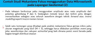 MK Mikroseismik - Pertemuan ke-21- Aplikasi di Lapangan Geotermal: Mekanisme Fokus