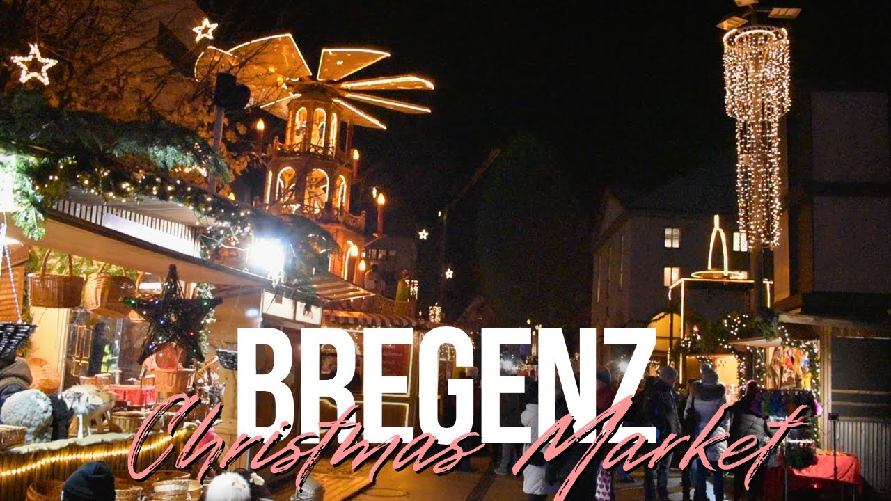 Christmas Market in Bregenz,Austria //Cozy Night Walk Around