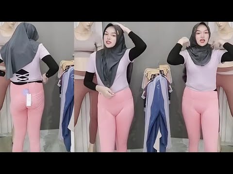 Hijab Style Try On Legging Wanita Panjang Polos Heighwaist Yoga Fitness