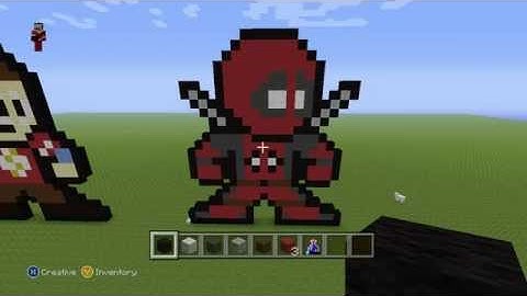 Minecraft Tutorial: How to  Make Kid Deadpool 8bit