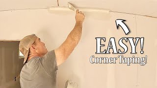 😳Tape Inside Drywall Corners Like a Pro! 😮