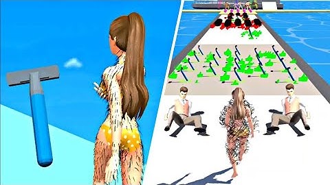 hair removal run 🏃‍♂️❓🪀gameplay all levels android,ios new update