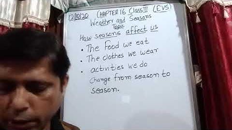 Class III EVS 12- 10- 2020 by Mr Rupesh Chapter 16 Weather and Seasons