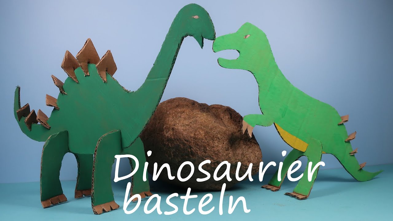 Dinosaurier basteln 🦕 - YouTube