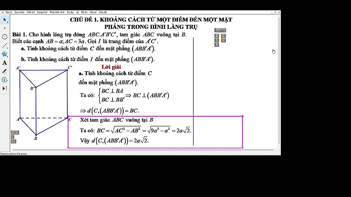 Bài tập tính khoảng cách trong hình lăng trụ