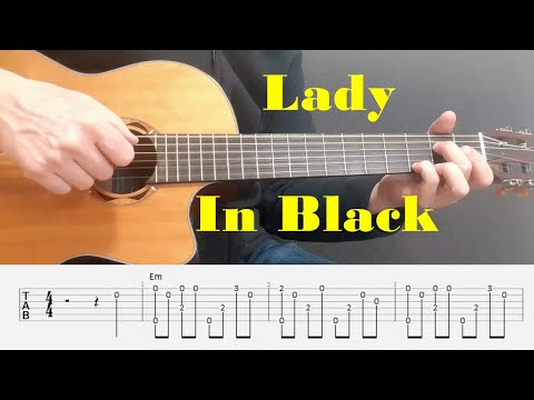 Lady In Black Uriah Heep Easy Fingerstyle Guitar With Tabs Youtube
