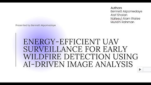 Energy-Efficient UAV Surveillance for EarlyWildfire Detection Using AI-Driven Image Analysis